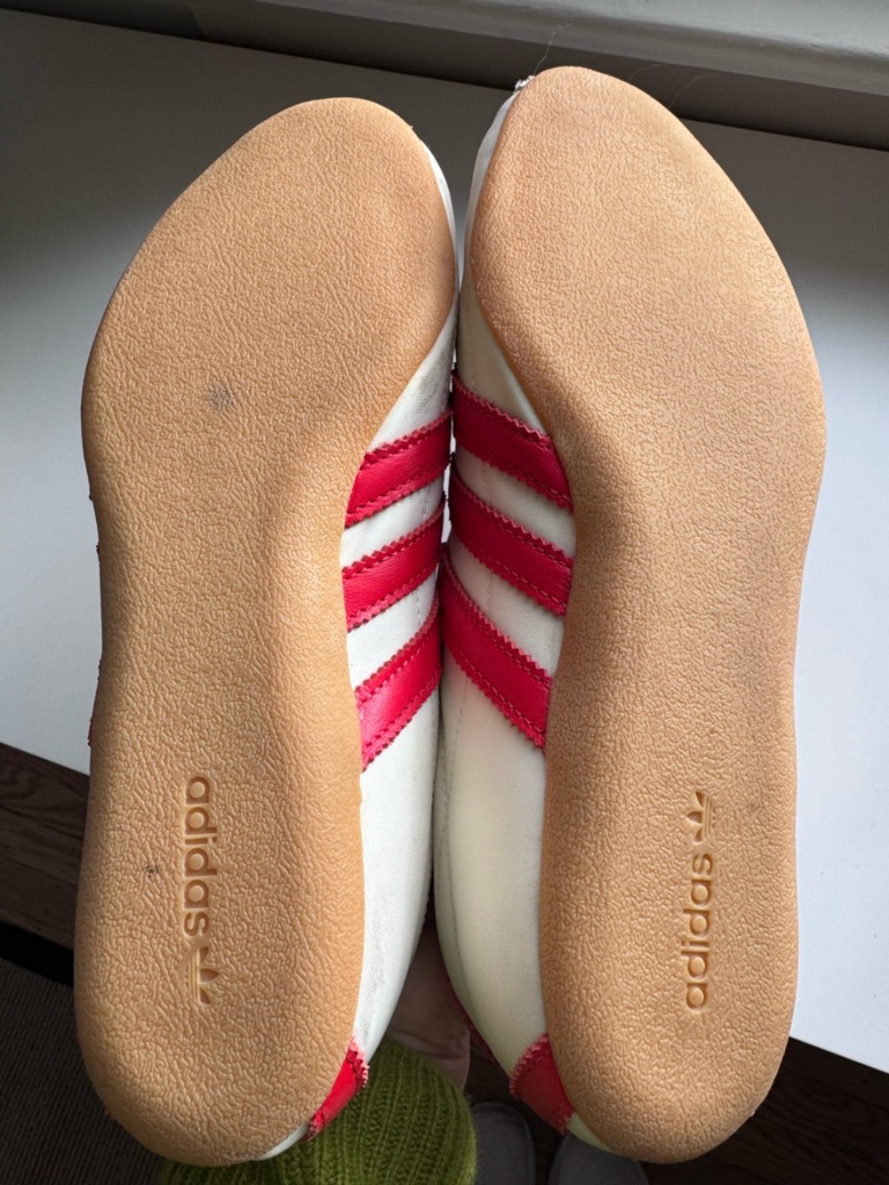 adidas White Athletic Sneakers with Red Straps - Picture 2 of 4